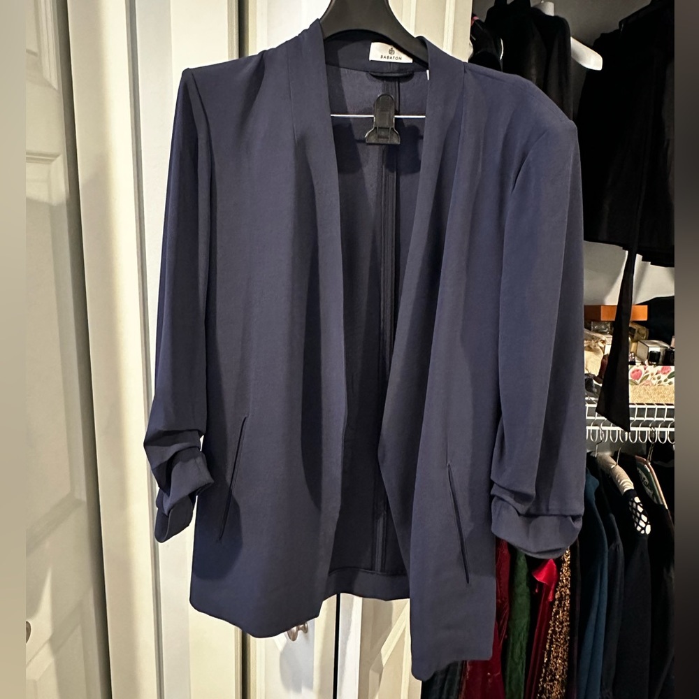 Aritzia Babaton Blue Open Blazer, 12
